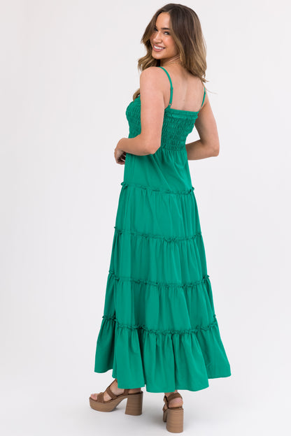 Jade Smocked Top Tiered Maxi Dress